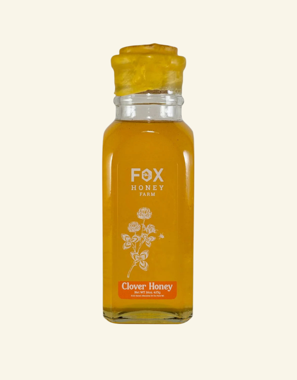 Clover Honey in Wax Sealed Cork Jar 16oz