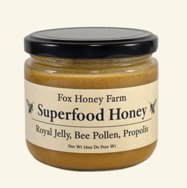 Raw Honey with Royal jelly, Bee pollen, and Propolis 1lb