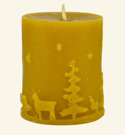 bees wax winter candle