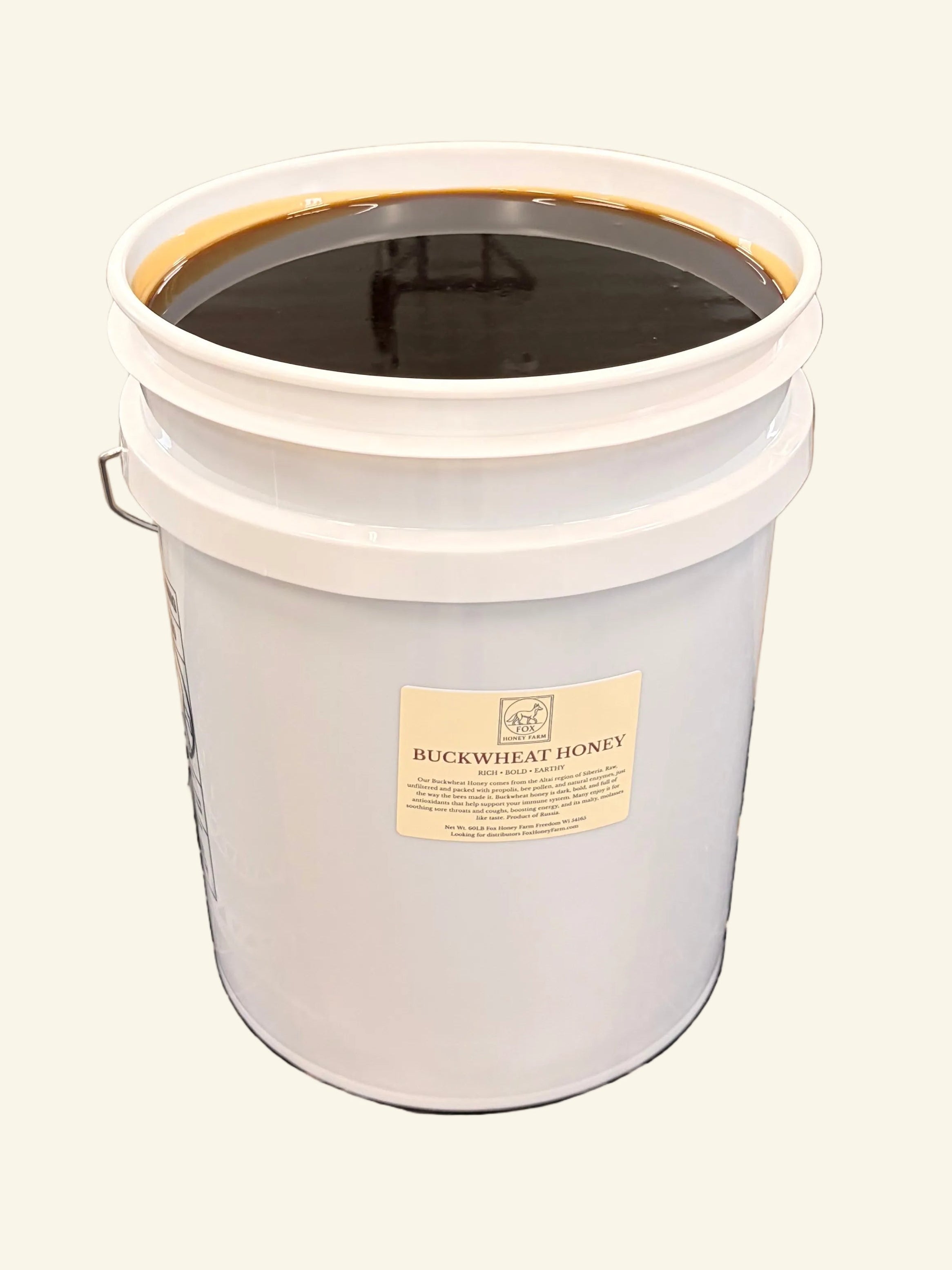 Buckwheat Honey - 60lb Bucket – Fox Honey Farm