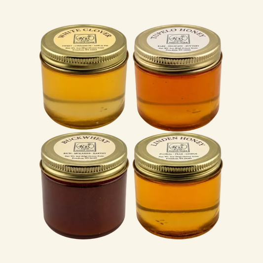 Honey Sample Pack, 4 Varieties 3oz each (Ships Free)