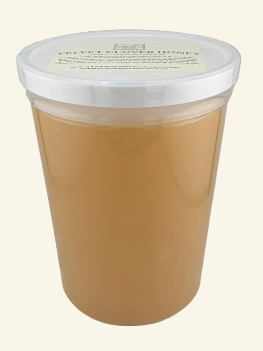 Velvet Clover Honey 7lbs. (soft crystalized)