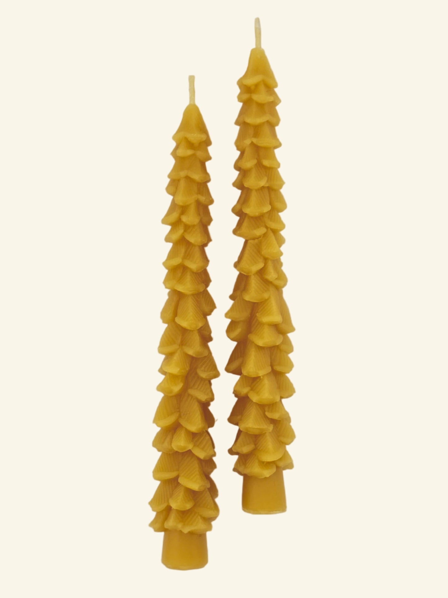 Beeswax Tree Taper Candle 2-pack